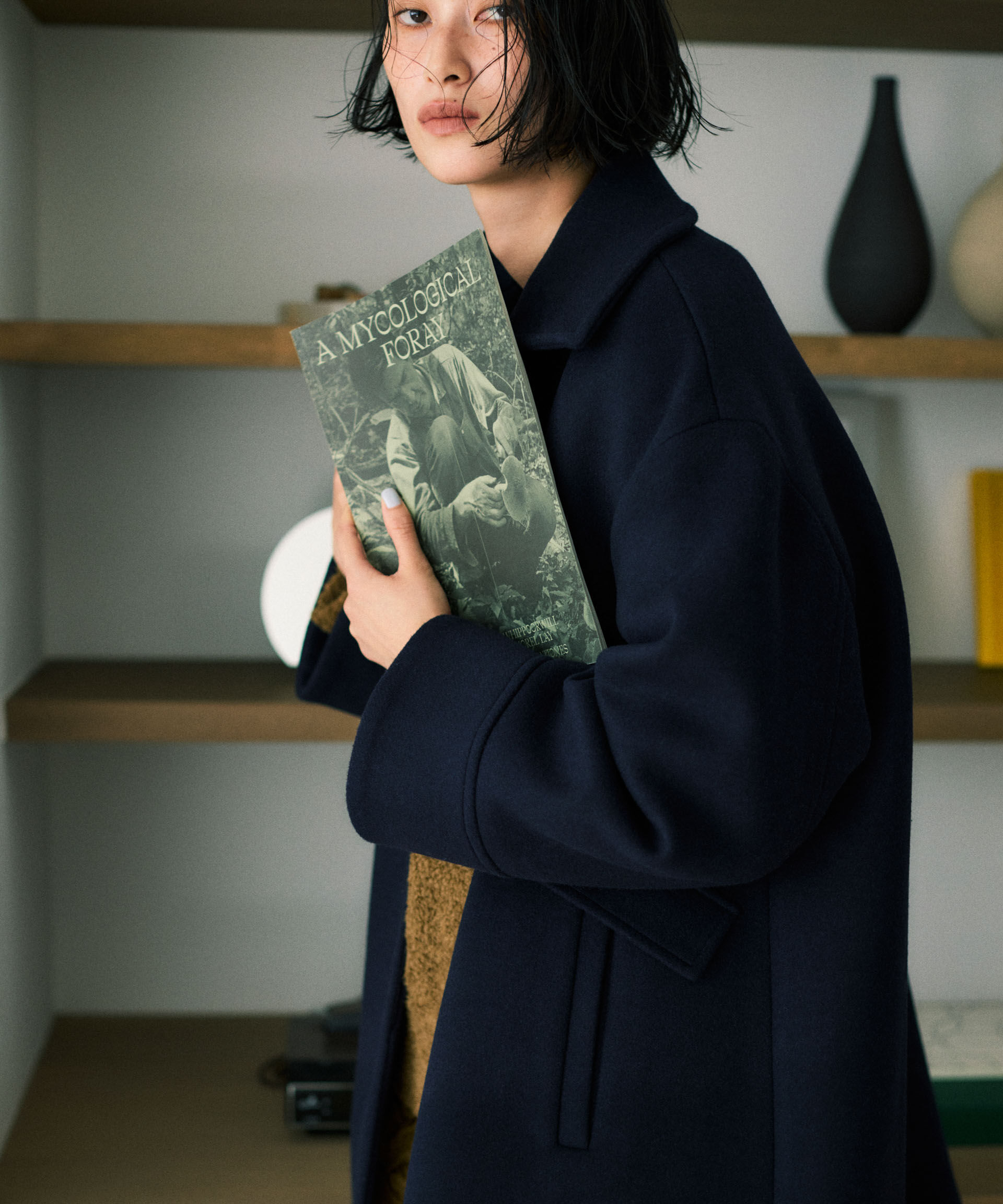 nano･universe「WooLoop Aラインステンカラーミドルコート」|その他|