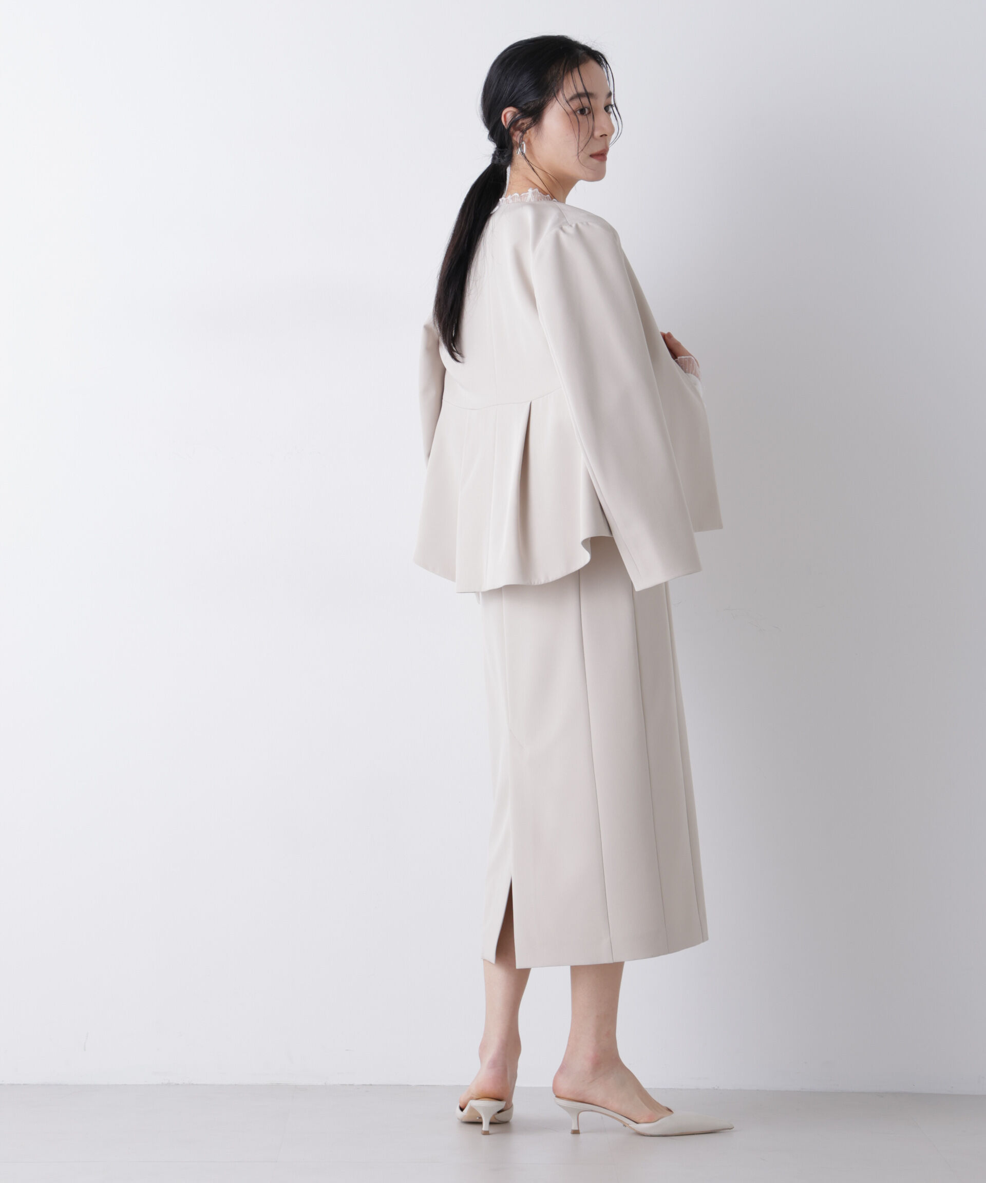 nano･universe「デイリーファンクション サイドベルトキーネックワンピース(セットアップ可)」|ワンピース|