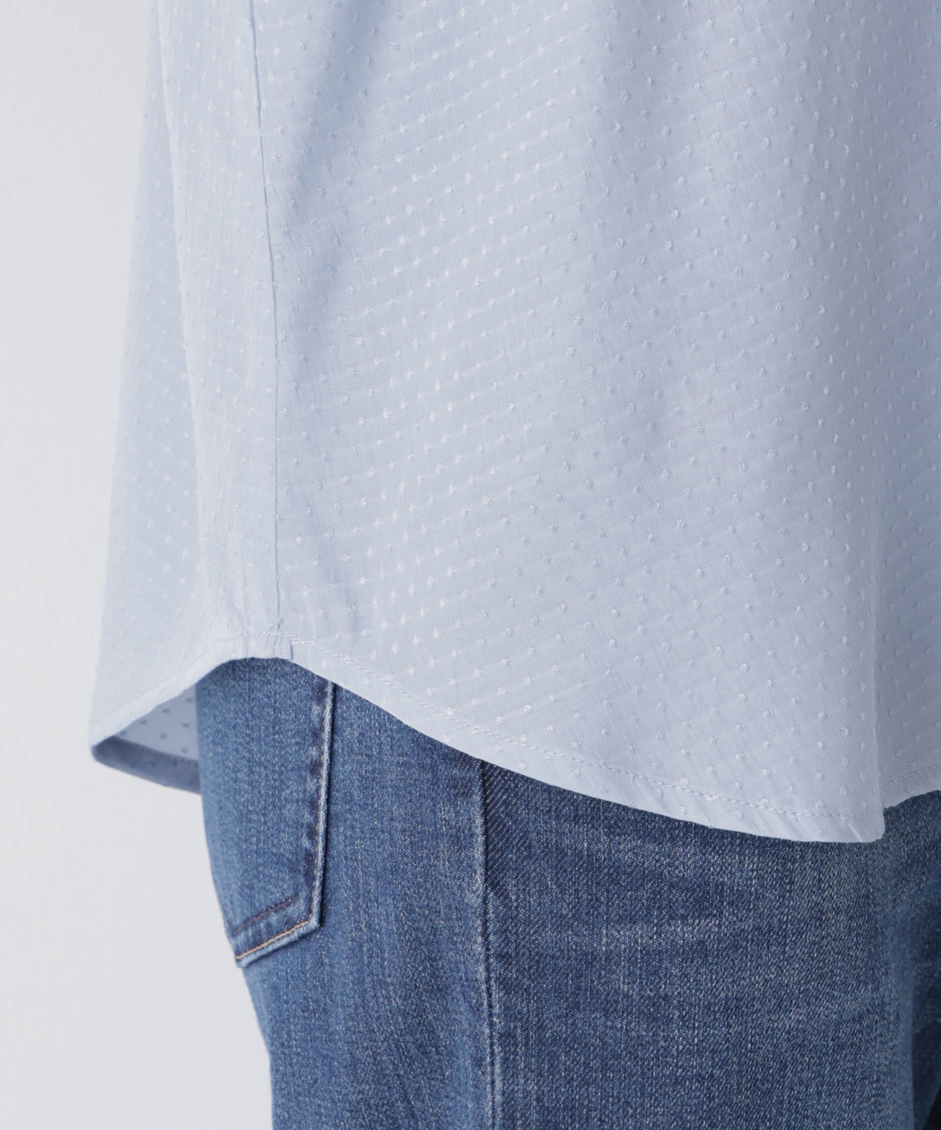 nano･universe「ドビードットリボンタイブラウス」|シャツ・ブラウス|