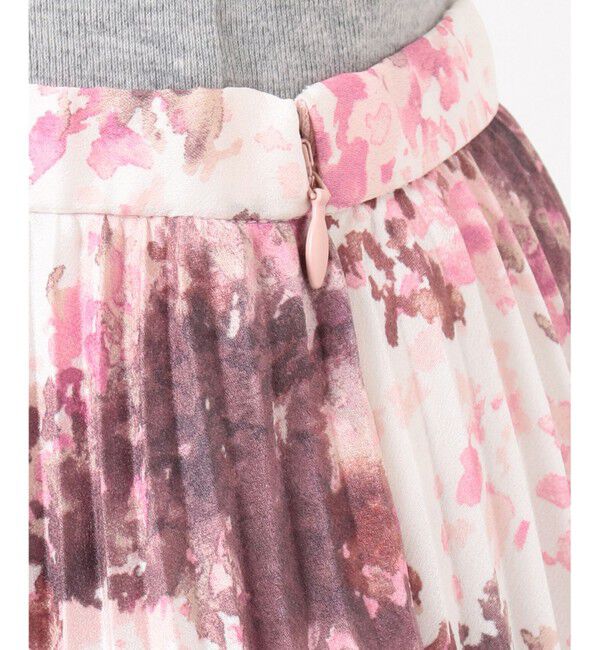 組曲「【洗える】グラデーションフラワー プリーツスカート」|スカート|