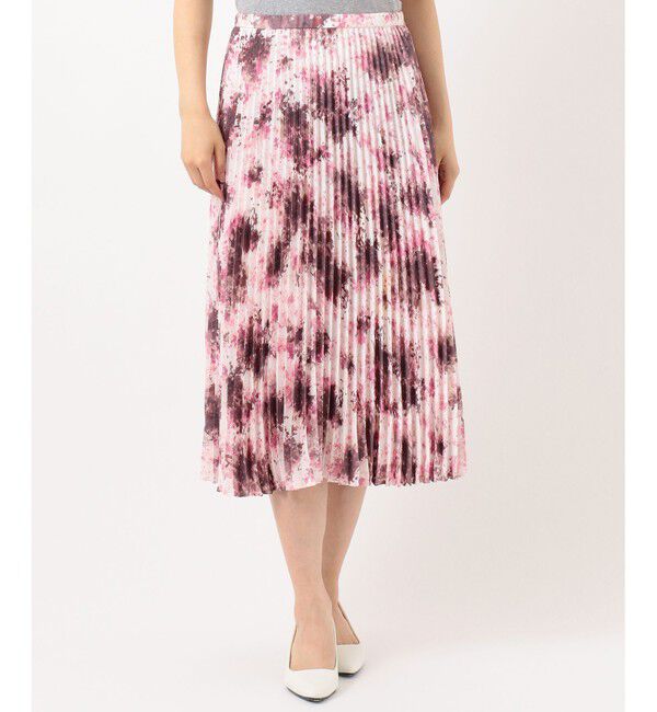 組曲「【洗える】グラデーションフラワー プリーツスカート」|スカート|