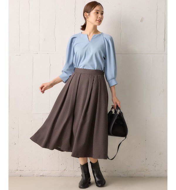 組曲「【洗える・4色展開】ウーステッドライクギャバ スカート」|スカート|