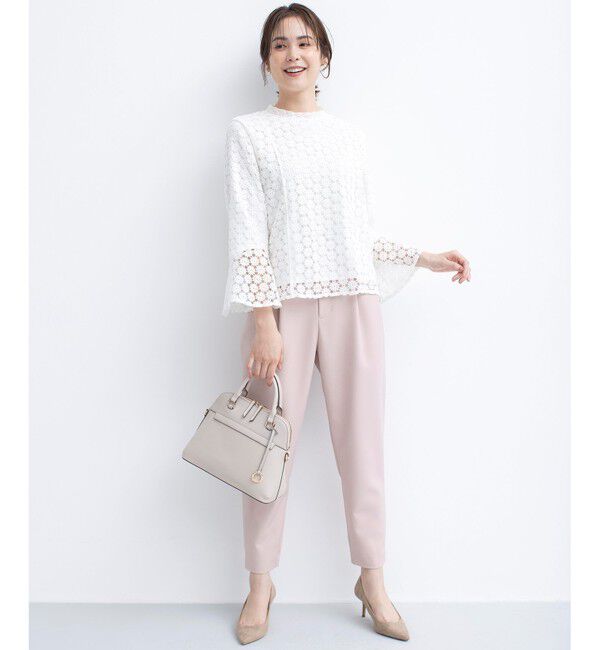 組曲「【WEB限定】フラワーレース 袖フレアトップス」|Tシャツ・カットソー|