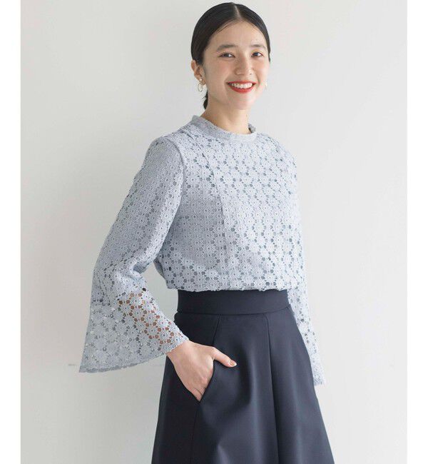 組曲「【WEB限定】フラワーレース 袖フレアトップス」|Tシャツ・カットソー|