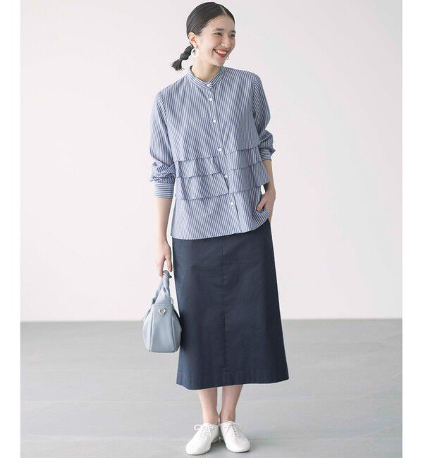 組曲「【WEB限定】サテンストレッチ Iラインスカート」|スカート|