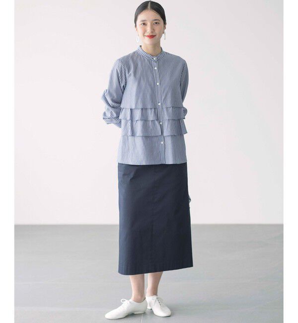 組曲「【WEB限定】サテンストレッチ Iラインスカート」|スカート|