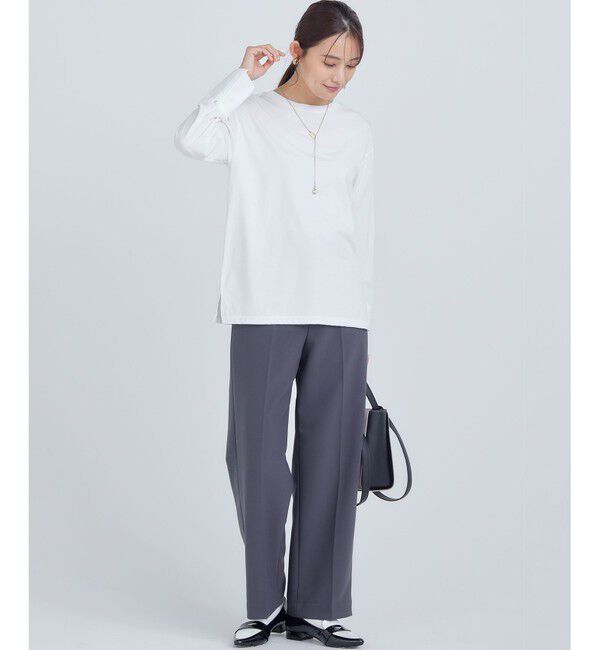 組曲「コットンベア天竺 カフス袖ロングTシャツ」|Tシャツ・カットソー|