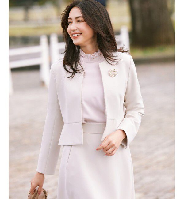 組曲「【KUMIKYOKU NAVY】ジョーゼットシフォン スタンドフリルブラウス」|シャツ・ブラウス|