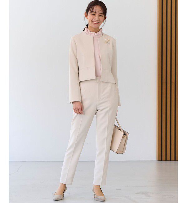 組曲「【KUMIKYOKU NAVY】ジョーゼットシフォン スタンドフリルブラウス」|シャツ・ブラウス|