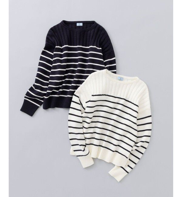 組曲「華奢見え パネルボーダーニット」|ニット・セーター|