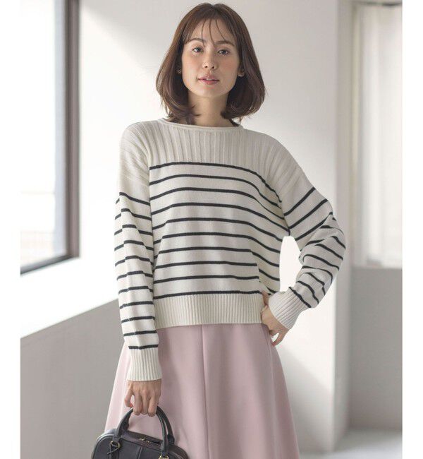 組曲「華奢見え パネルボーダーニット」|ニット・セーター|