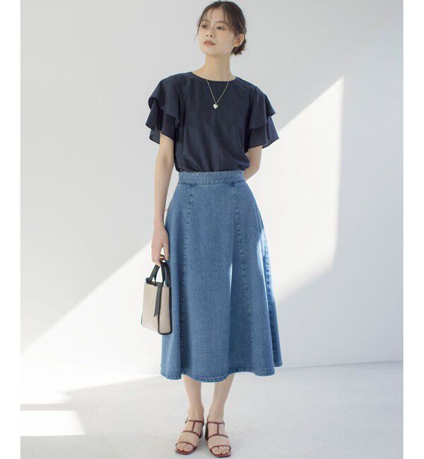 組曲「ライトデニム フレアスカート」|スカート|