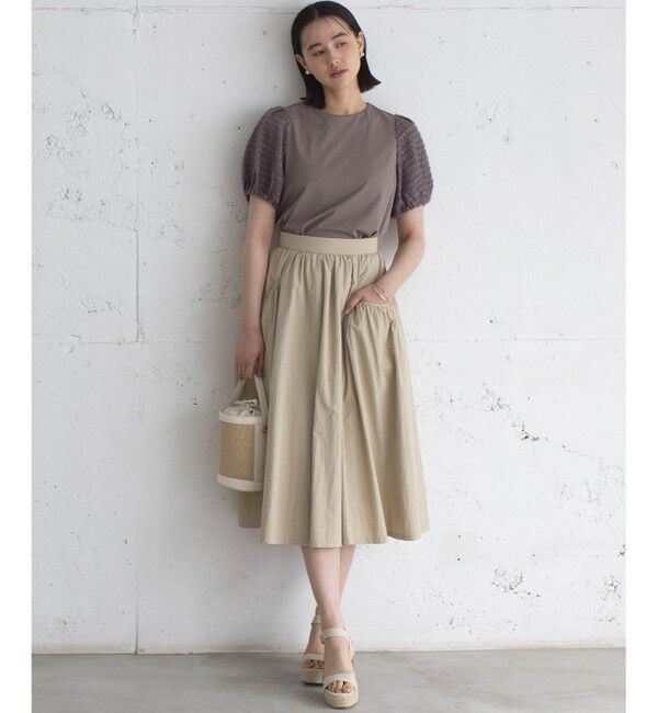 組曲「華感コンビネーションスリーブ カットソー」|Tシャツ・カットソー|