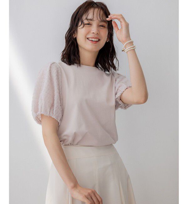 組曲「華感コンビネーションスリーブ カットソー」|Tシャツ・カットソー|