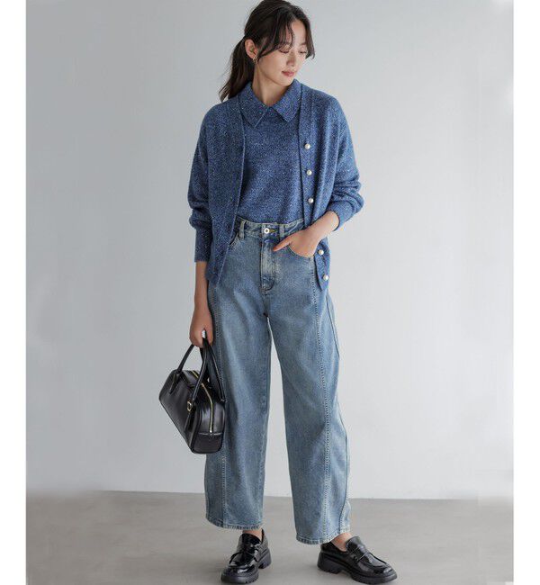 組曲「【加藤ローサさん着用 / 前後着用可】スパンコールヤーン カーディガン」|カーディガン|