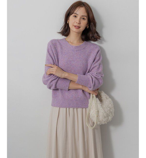 組曲「【加藤ローサさん着用 / 前後着用可】スパンコールヤーン カーディガン」|カーディガン|