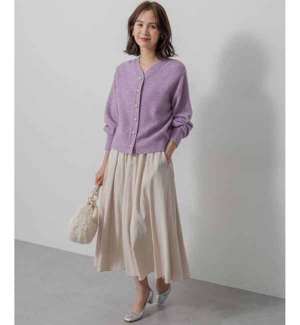 組曲「【加藤ローサさん着用 / 前後着用可】スパンコールヤーン カーディガン」|カーディガン|