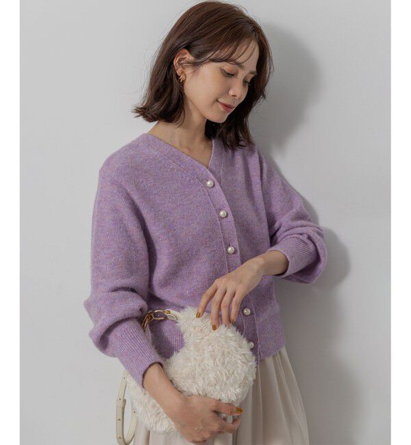 組曲「【加藤ローサさん着用 / 前後着用可】スパンコールヤーン カーディガン」|カーディガン|