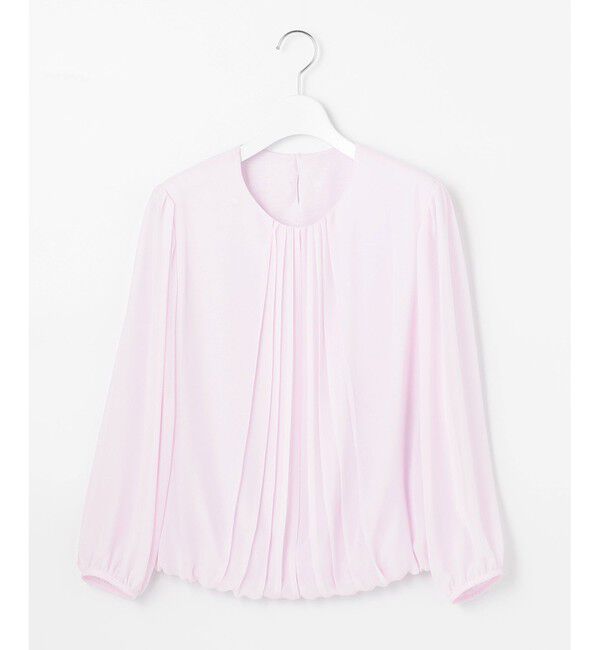 自由区「【新色追加・洗える】ロイヤルシフォン プルオーバーブラウス」|Tシャツ・カットソー|ライラック系