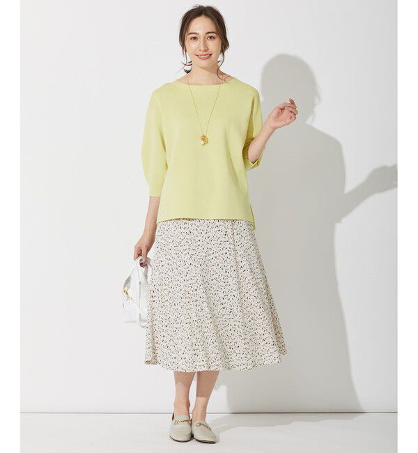 自由区「【洗える】スモールペタルプリント マーメイドスカート」|スカート|