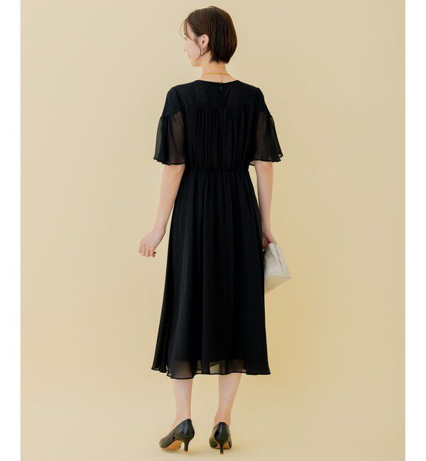 自由区「【WEB限定】シフォンレースコンビネーション ドレス」|ドレス|