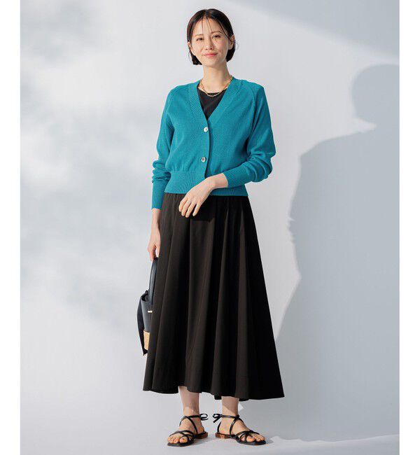 自由区「【XSサイズ～/洗える】ペーパーブレンド カーディガン」|カーディガン|