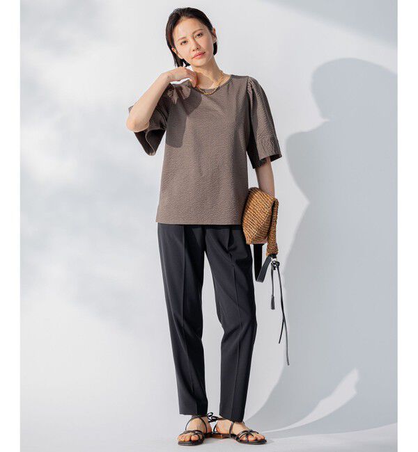 自由区「【WEB限定・洗える・XSサイズあり】シャドウサッカー カットソー」|Tシャツ・カットソー|