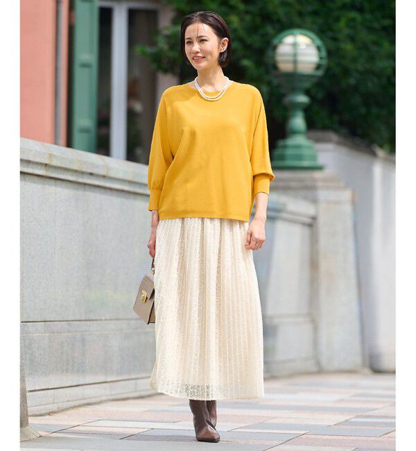 自由区「【セットアップ対応・ウエストゴム・洗える】ラッセルレース  スカート」|スカート|