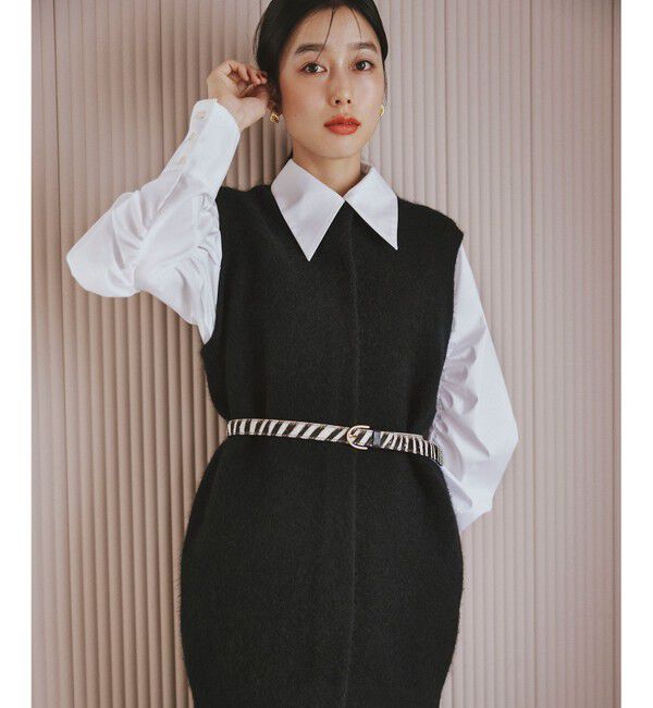 自由区「【WEB限定カラーあり】モヘアニット ジレ」|ベスト・ジレ|[WEB限定]ﾌﾞﾗ