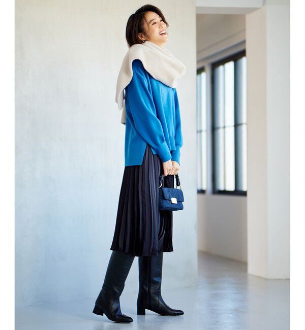 自由区「【WEB限定・洗える】ロイヤルサテンプリーツ スカート」|スカート|