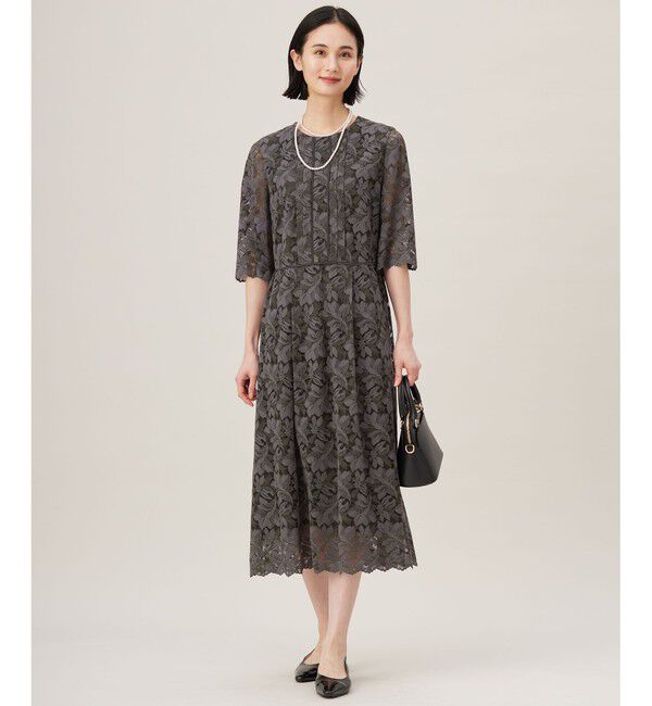 自由区「【洗える】フルールコードレース ワンピース」|ワンピース|