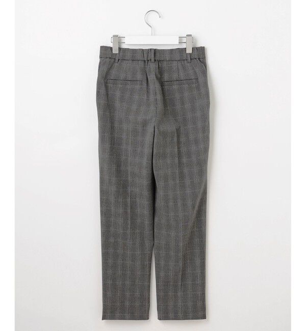 自由区「【撥水加工・洗える】TRギャバ裏起毛チェック柄テーパード パンツ」|その他|