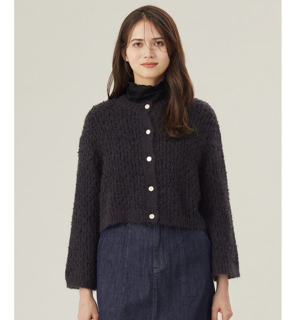 自由区「【カタログ掲載】テープヤーン カーディガン」|カーディガン|ダークグレー