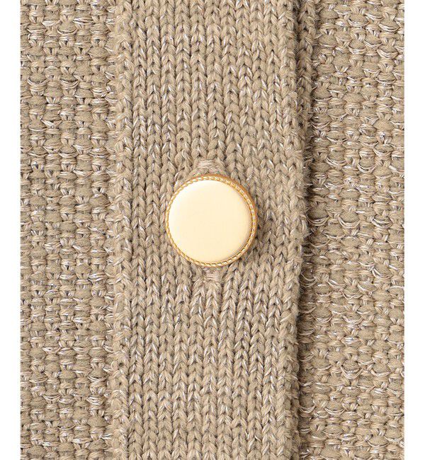 自由区「【洗える】シャイニーツイードニット アウター」|カーディガン|