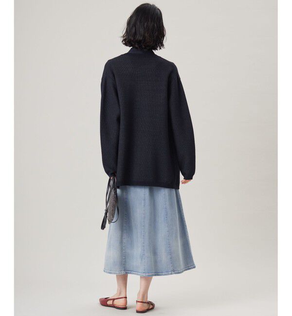 自由区「【洗える】シャイニーツイードニット アウター」|カーディガン|