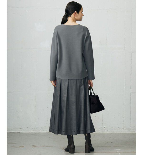 自由区「【カタログ掲載】レーヨンストレッチベーシックシルエット ニット」|ニット・セーター|