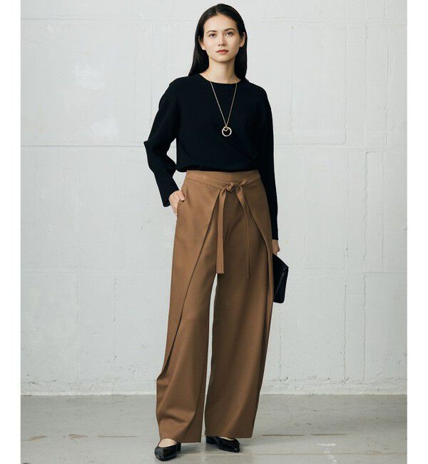 自由区「【カタログ掲載】レーヨンストレッチベーシックシルエット ニット」|ニット・セーター|