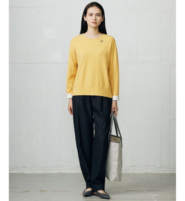 自由区「【カタログ掲載】レーヨンストレッチベーシックシルエット ニット」|ニット・セーター|