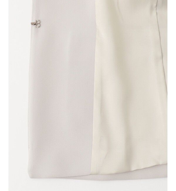 23区「【セットアップ対応/洗える】トリアセダブルジョーゼット ノーカラー ジャケット」|ノーカラージャケット|