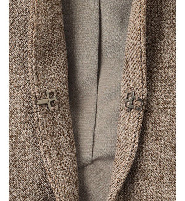 23区「【洗える】ウールライクカルゼ ノーカラー ジャケット」|ノーカラージャケット|