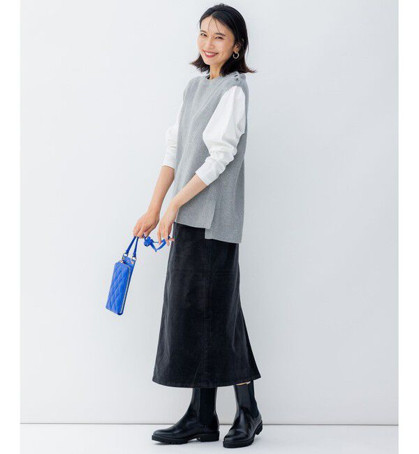 23区「【洗える】23区DENIM ベルベットストレッチ Aライン スカート」|スカート|