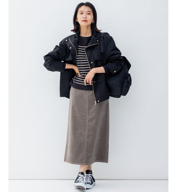 23区「【洗える】23区DENIM ベルベットストレッチ Aライン スカート」|スカート|