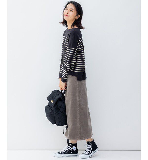 23区「【洗える】23区DENIM ベルベットストレッチ Aライン スカート」|スカート|