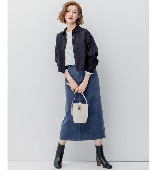 23区「【洗える】23区DENIM ベルベットストレッチ Aライン スカート」|スカート|