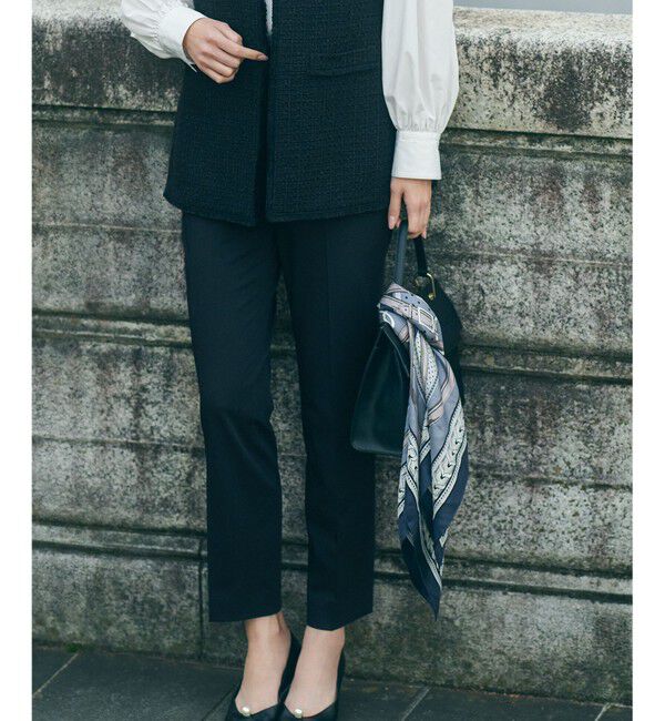 23区「【洗える】クリアストレッチ テーパードパンツ」|その他|ネイビー系