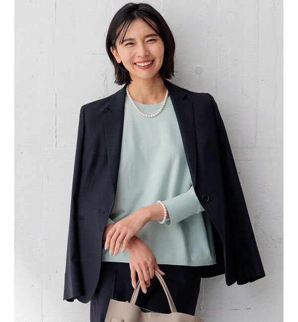 23区「【セットアップ対応】アイアスマットストレッチ テーラード ジャケット」|テーラードジャケット|ネイビー系