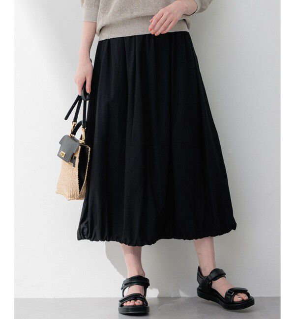 23区「【洗える】ヴィンテージライトタフタ バルーン スカート」|スカート|ブラック系