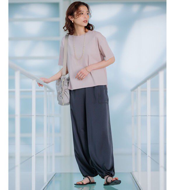 23区「【GLOW8月号掲載/接触冷感】半袖 クロップド IT TEE」|Tシャツ・カットソー|