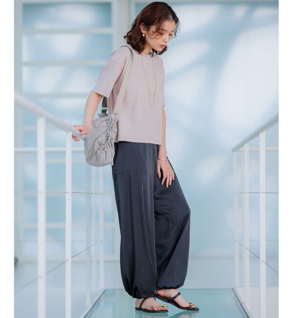 23区「【GLOW8月号掲載/接触冷感】半袖 クロップド IT TEE」|Tシャツ・カットソー|