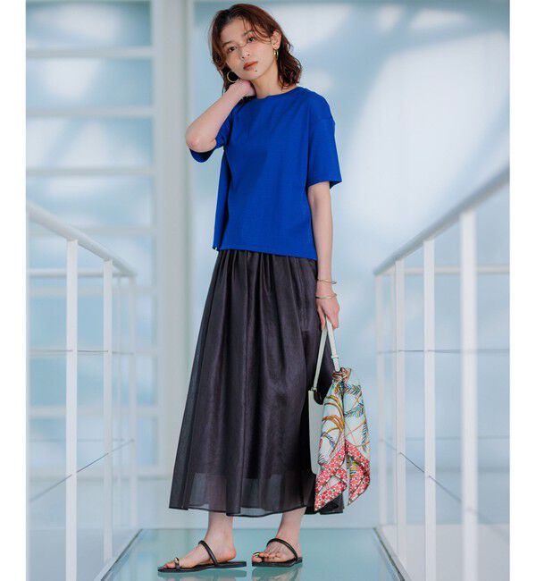 23区「【GLOW8月号掲載/接触冷感】半袖 クロップド IT TEE」|Tシャツ・カットソー|